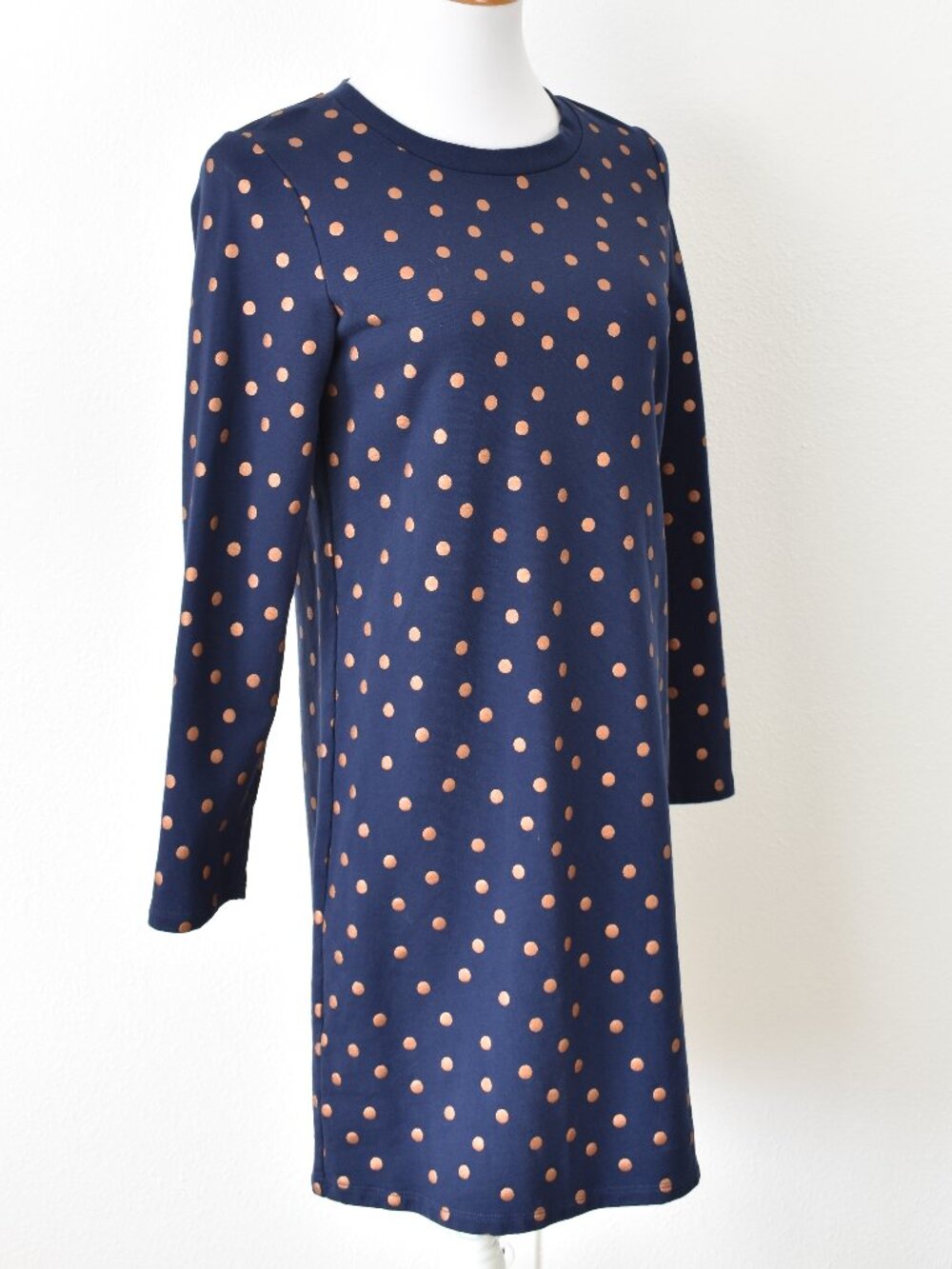 Boden Polka Dot Long Sleeve Sweatshirt Dress - 6 - Picture 7 of 9